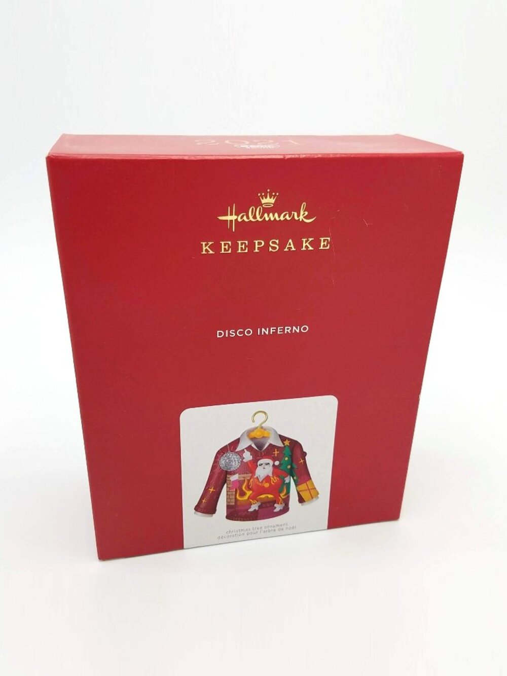 NEW Hallmark Keepsake Ornament Disco Inferno Ugly Christmas Sweater 2021